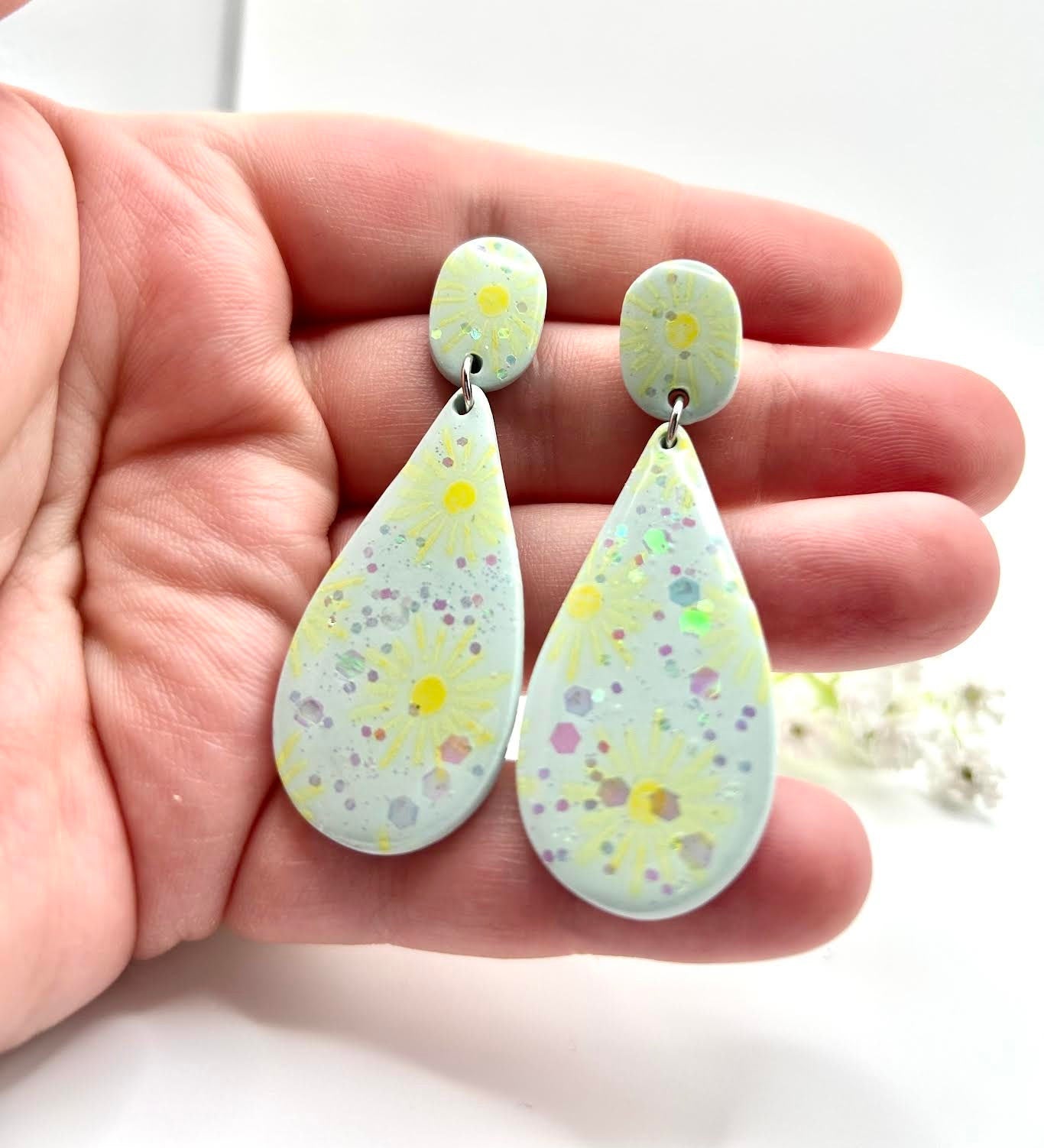 The “Sunshine” Polymer Clay Handmade Dangle Earrings