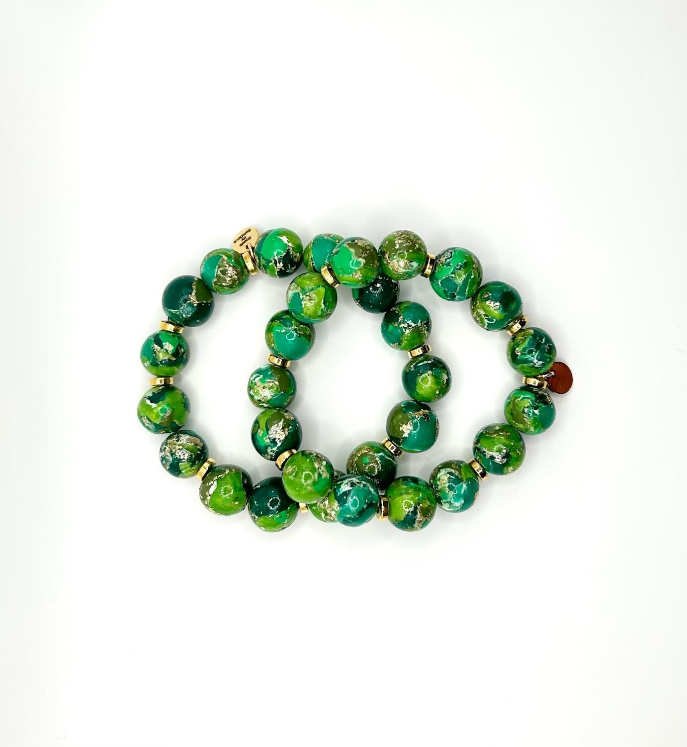 The “Emerald Collection” Handmade Polymer Clay Bracelet