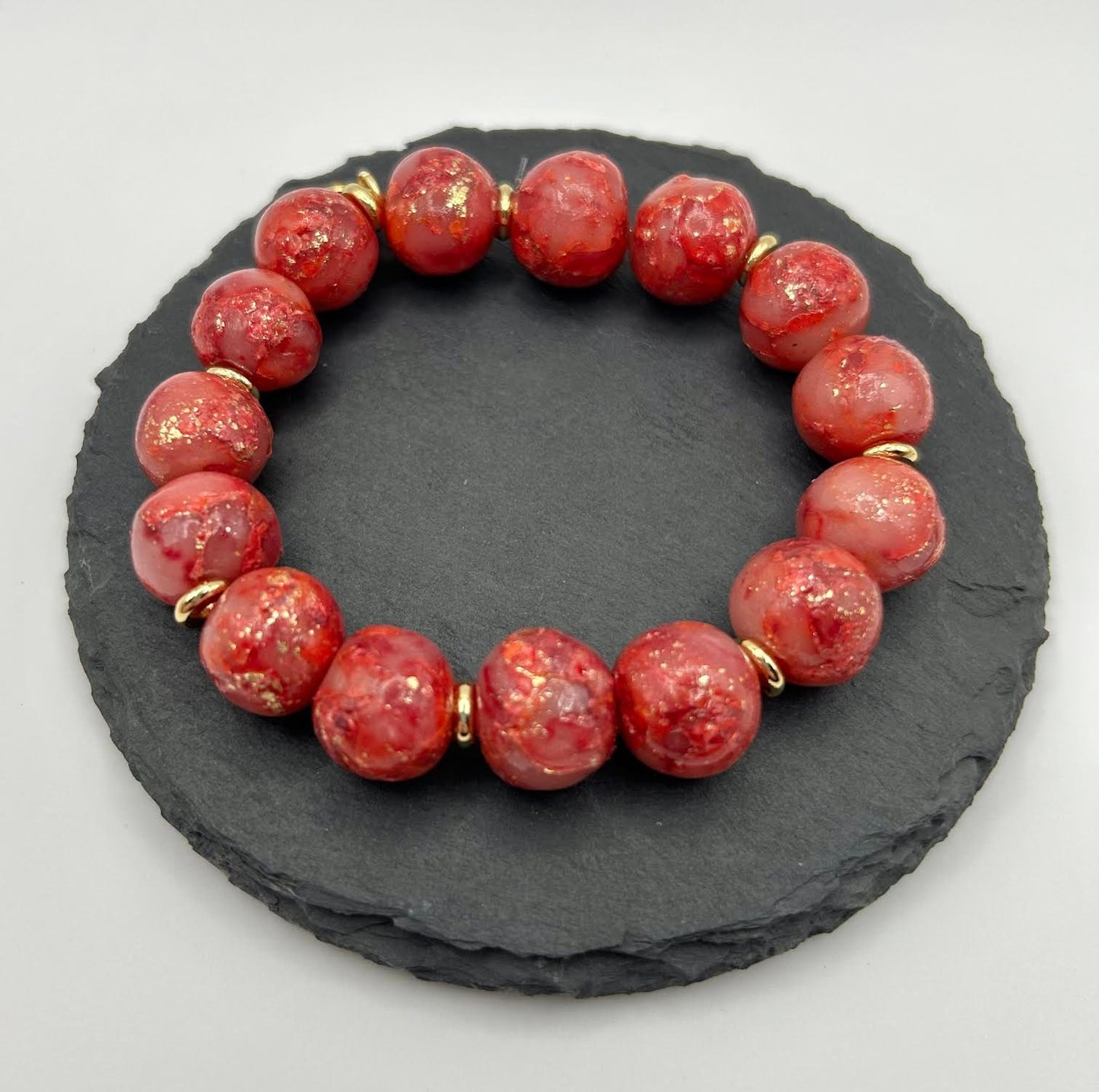 The “Lovestruck Collection” Handmade Polymer Clay Bracelet