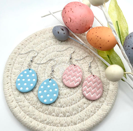 Easter Eggs Polymer Clay Handmade Dangle Earrings